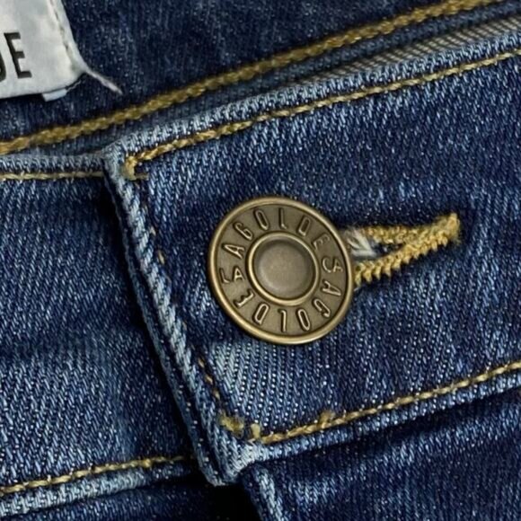 Agolde X Talula Sky High Skinny High Waisted Blue Jeans 24 - Picture 6 of 7